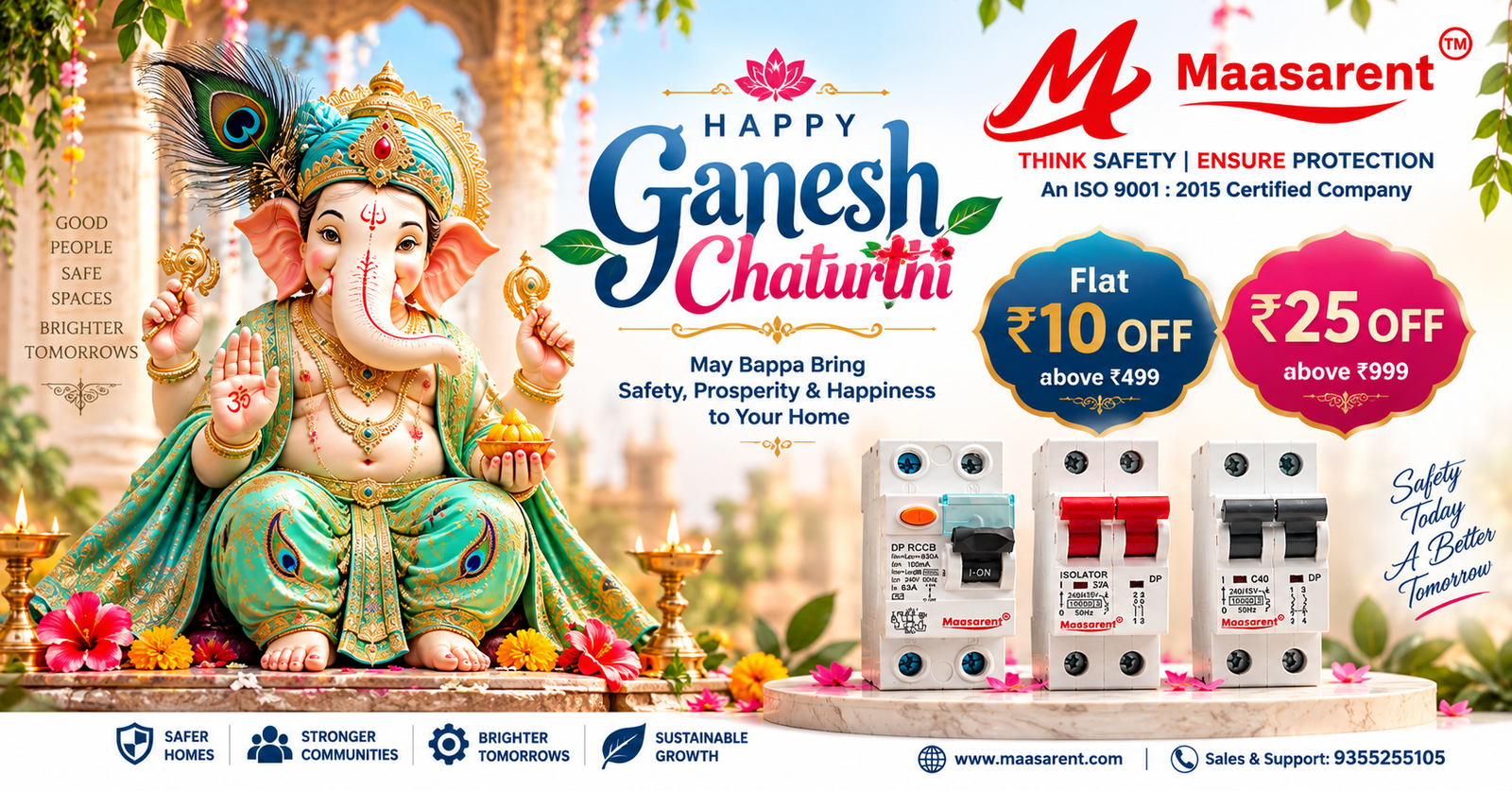 Ganesh Chaturthi Special Offer | Maasarent – Electrical Safety Ka Strong Partner