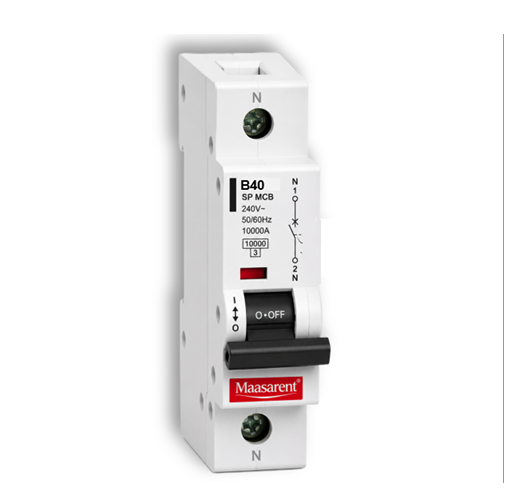 Maasarent 40A Single Pole B-Curve MCB | High-Performance Electrical Protection