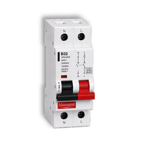 Maasarent 32A Single Pole and Neutral B-Curve MCB | High-Performance Electrical Protection
