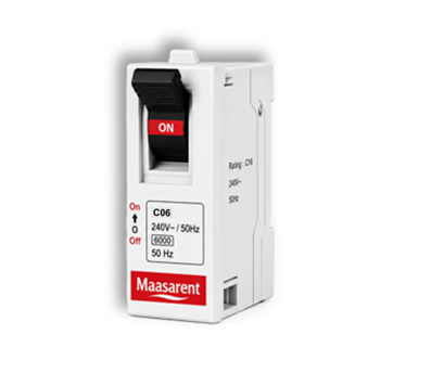 Maasarent Mini MCB 6A Single Pole | High-Performance Circuit Protection