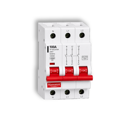 Maasarent Isolator 100A Triple Pole | Heavy-Duty Electrical Disconnector for Safe Maintenance